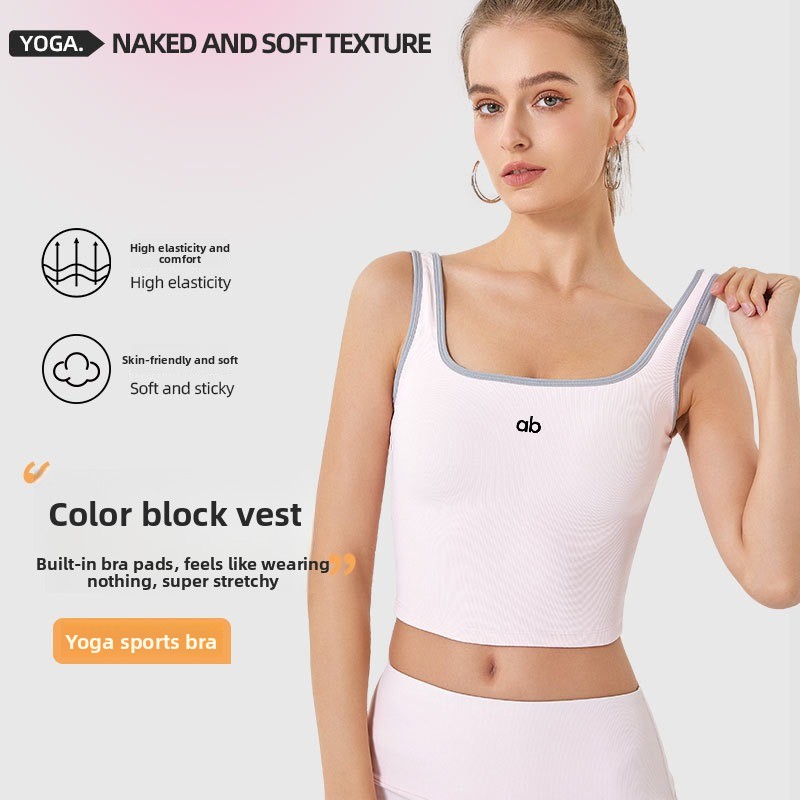 Tank Top Ribbed - Dames Zomer Geribbelde Yoga Tanktop Met