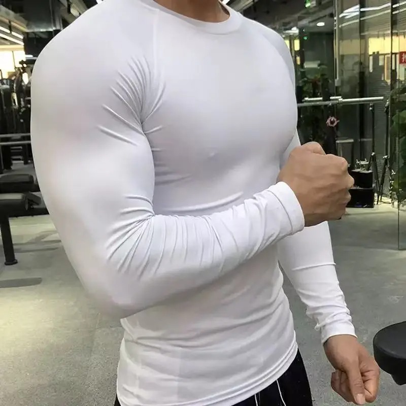 T Shirt Tight Fit - Heren Sport T-shirt Sneldrogend Bodybuilding Running