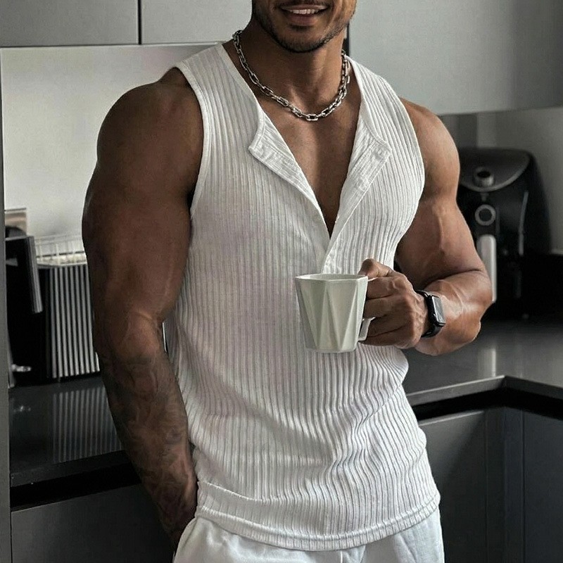 Sportief tanktop, effen kleur, - Tank Top Ribbed recensie en prijs